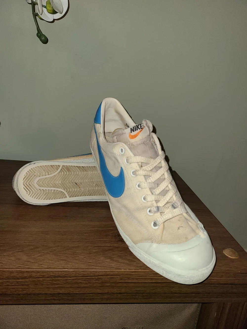 Vintage 1980 Nike Blazer  All Court Low Canvas Mens Size 11 orange tag VERY RARE